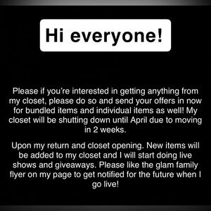 LAST CALL TO PURCHASE FROM MY CLOSET IS THIS WEEK ONLY!